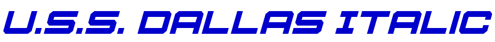 U.S.S. Dallas Italic 字体